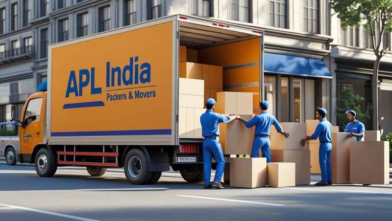 APL India Packers and Movers in Ghaziabad team load household in trucks