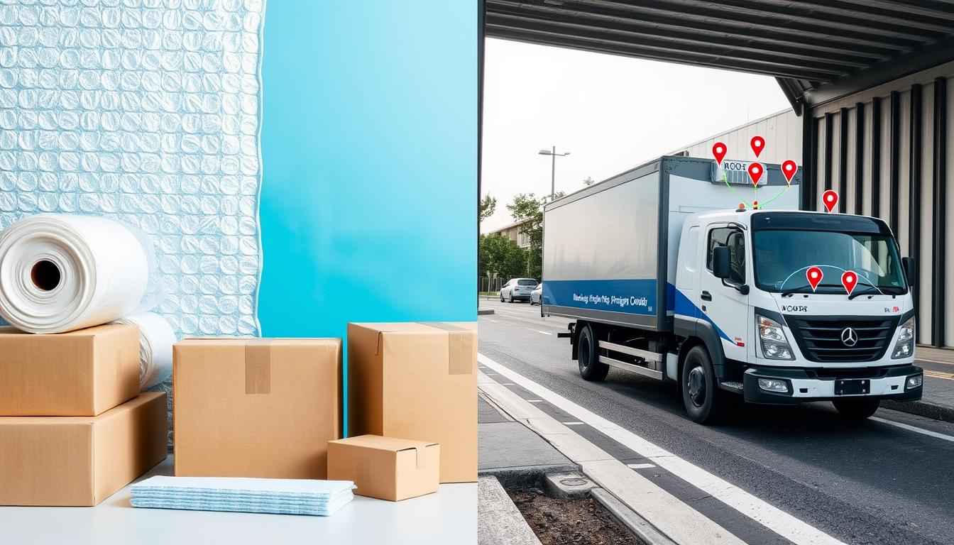 GPS-enabled trucks used by APL India Packers and Movers in Bangalore