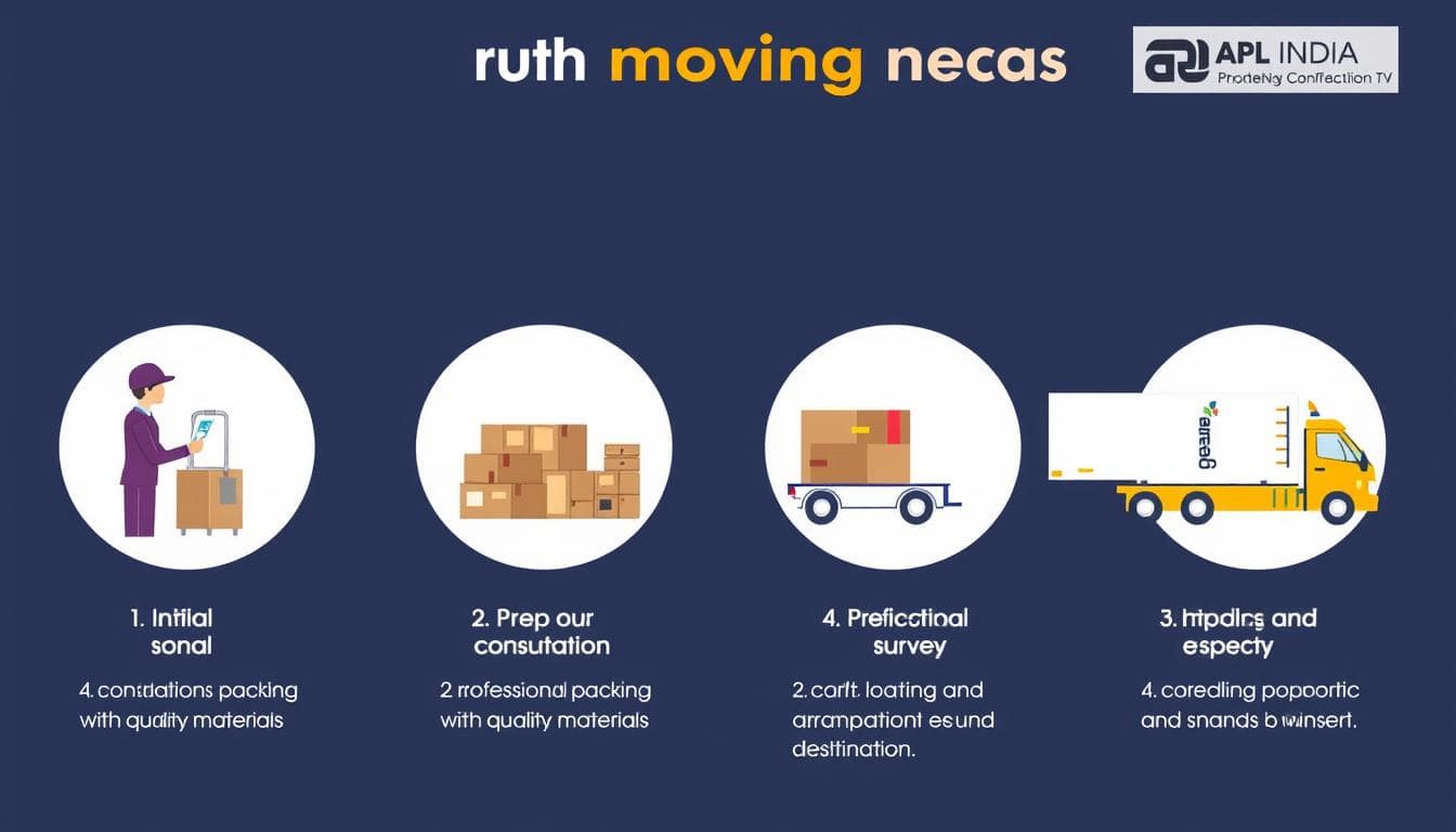 Step-by-step moving process by APL India Packers and Movers New Town