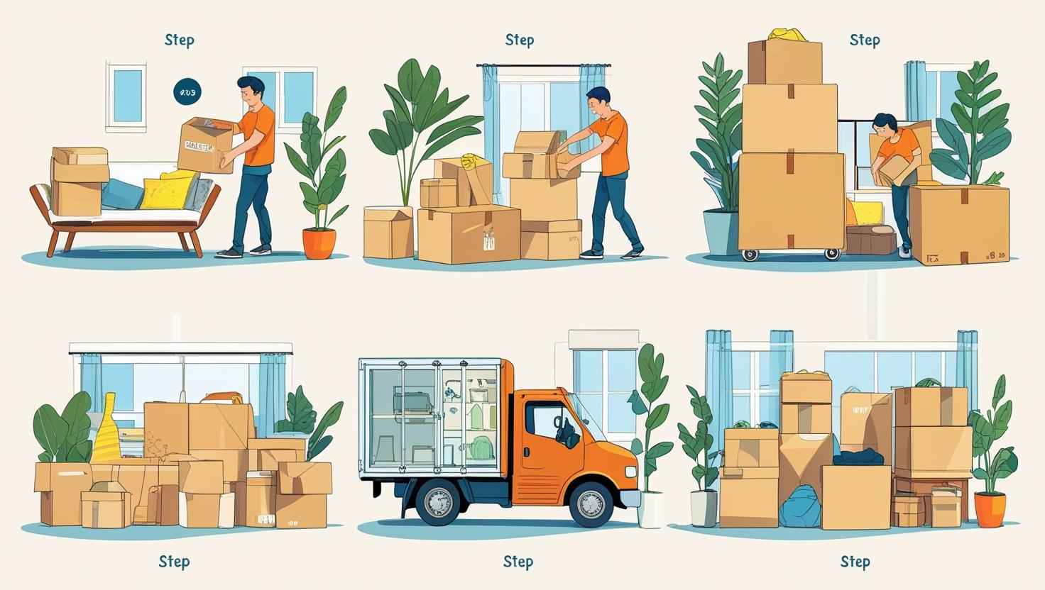 Step-by-Step Packing and Moving Process