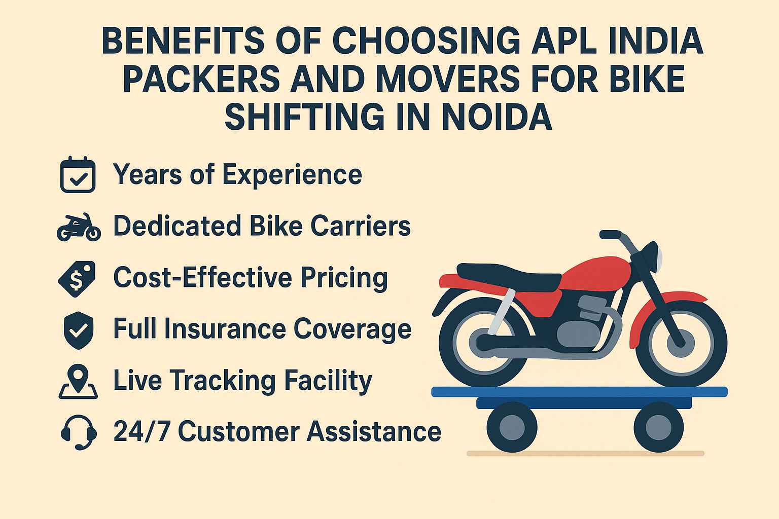 Benefits of choosing APL India Packers and Movers for Bike Shifting in Noida